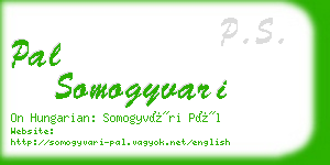 pal somogyvari business card